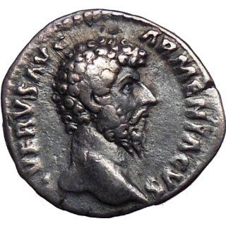 Lucius Verus 164AD Rare Ancient Silver Roman Coin Mars War God w spear