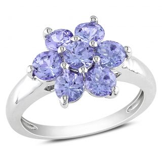silver tanzanite flower ring msrp $ 289 71 sale $ 107 99 off msrp 63 %