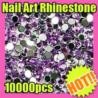 light purple nail art glitter rhinestone tip 161 