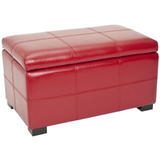 Red Bicast Leather Indoor Storage Bench Today $201.13