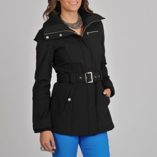 Miss Sixty Womens Double Breasted Asymmetrical Zip Trench Coat