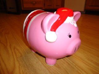 RE Mrs Claus Santa Pink Pig Piggy Bank   Ceramic   from
