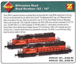 Milwaukee Road SD40 2 Diesel Locomotive #163 Toys & Games