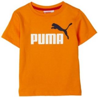 Puma   Boys 2 7 Little Original Logo Tee, Bright Orange, 7