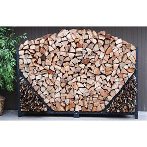 4ft Firewood Storage Rack with Kindling Holder and Cover