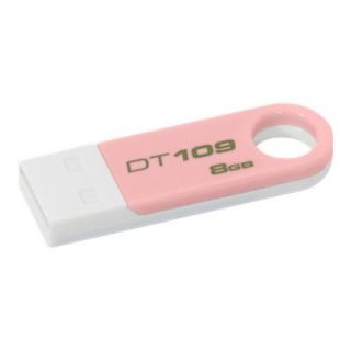 KINGSTON   DataTraveler 109   Clé USB   8 Go   USB 2.0   blanc, rose