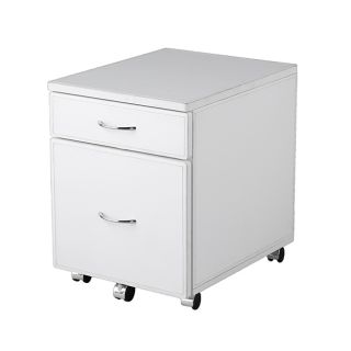 Laurence White Leather Filing Cabinet