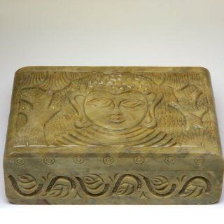 Carved Stone Buddha Box 