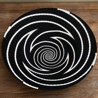 Black and White Zigzag Outline Bowl (South Africa)