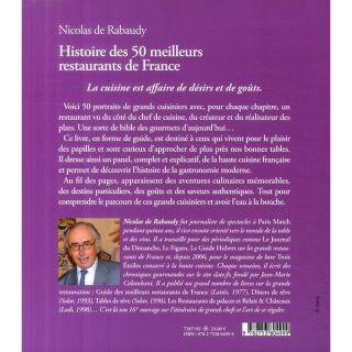 Histoire des 50 meilleurs restaurants de France   Achat / Vente livre