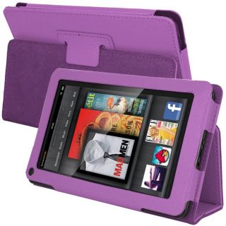 SKQUE  Kindle Fire Purple Leather Case