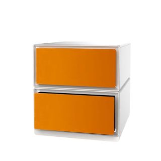 Easybox® Meuble de rangement 2 tiroirs orange   Achat / Vente PETIT