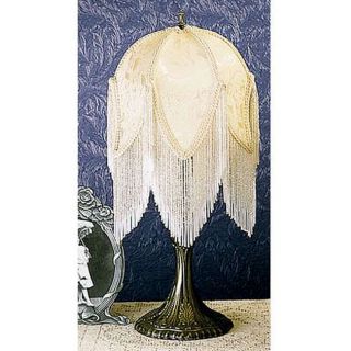 Tulip Fabric and Fringe Table Lamp