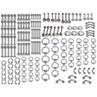 Piercing Jewelry Kit (173 Pieces of Jewelry) Everything