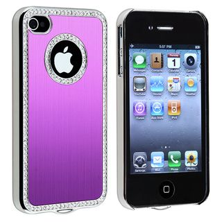 Bling Luxury Purple Snap on Case for Apple iPhone 4/ 4S