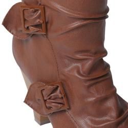 Bamboo by Journee Collection Womens Venus 90D Buckle Detail Boots