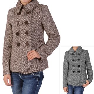 Ci Sono by Journee Juniors Double breasted Tweed Coat