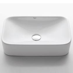 Kraus Rectangular Ceramic Sink and Sheven Faucet