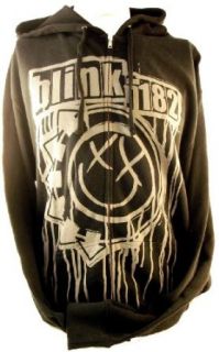Blink 182 Mens Hoodie   X Eyed Smile Logo on Black (X