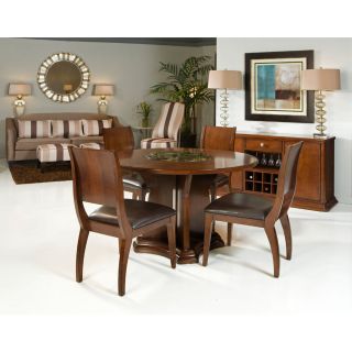 Transitional 5 piece Round Dining Set with Built in Lazy Susan Today