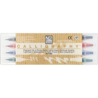 Zig Memory System Dual Tip Calligraphy Marker (Pack of 4)