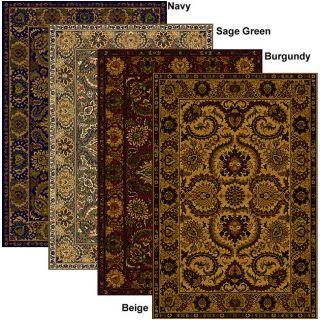 Bailey Hamadan Floral Fringe Wool Rug (79 x 118)