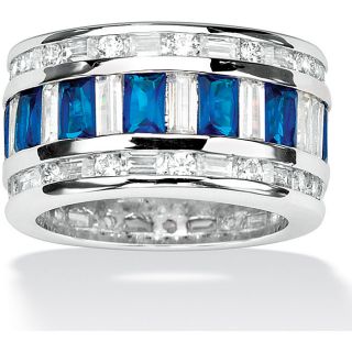 clear cubic zirconia and blue glass band msrp $ 112 00 sale $ 44 45