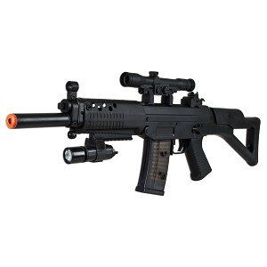 185 FPS Spring Airsoft Assault Rifle w/LED Flashlight