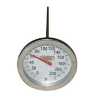 General PT2008G220 Bimetal Thermom, 2 In Dial, 0 to 220F