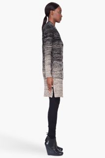 Silent By Damir Doma Long Taupe Cashmere Angora Cardigan for women