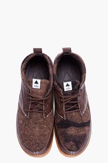 Volta Dark Brown Felted Number One Shoes for men