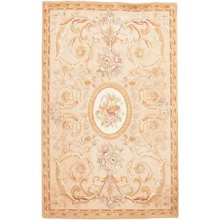 Hand knotted Beige Wool Rug (26 x 86)