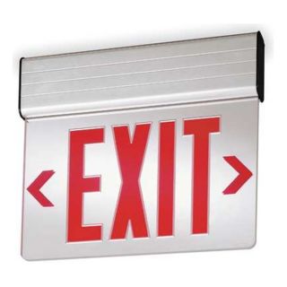 Lithonia EDGNY 1 R EL Exit Sign w/ Battery Back Up, 3.0W, Red
