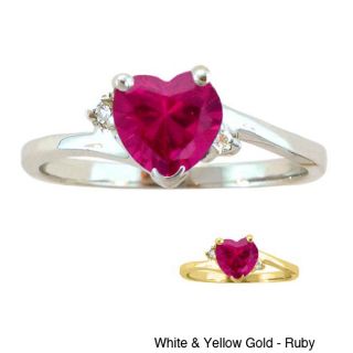 10k Gold Birthstone and Diamond Heart Ring Today $184.99   $199.99 5