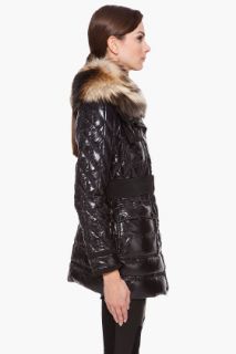 Moncler Fur Trim Safran Coat for women