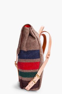 Yuketen Striped Wool Canoe Backpack for men
