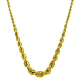 14k Yellow Gold Graduated Rope Necklace