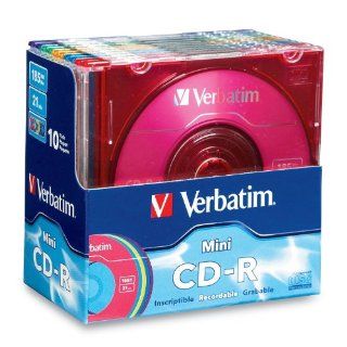 Verbatim 94335 185 MB 32x 3 Inch Color Pocket Discs CD R