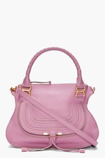 Chloe Lilac Leather Marcie Bag for women