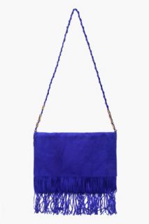 Matthew Williamson Blue Fringe Shoulder Bag for women