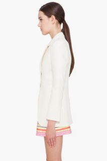 CARVEN Long Ecru Blazer for women