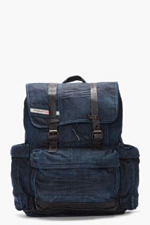 Diesel Indigo Denim Fully Backy hob Backpack for men