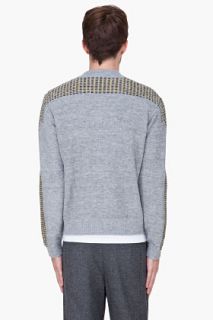 Alexander Wang Grey Reversible Fairisle Alpaca Sweater for men