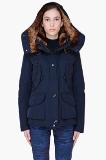 Parajumpers Navy Hooded Arches Jacket for women
