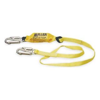 Miller By Honeywell 913WLS/6FTYL Lanyard, 1 Leg, Polyester, Yellow