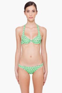 Diane Von Furstenberg Green Adisa Bikini Top for women