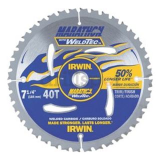Irwin Industrial Tools 4935200 7 1/4 40T Carbide Wood Cutting WeldTec