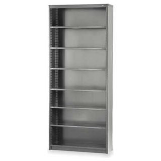 Tennsco B8400 Bookcase, Steel, 7 Shelves, Black