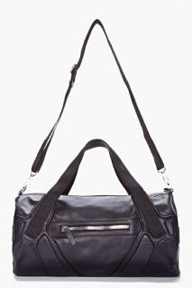 Alejandro Ingelmo Black Leather Tron City Sports Bag for men