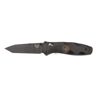 Benchmade 583BK Folding Knife, Fine, Tanto, Black, 3 5/8 In